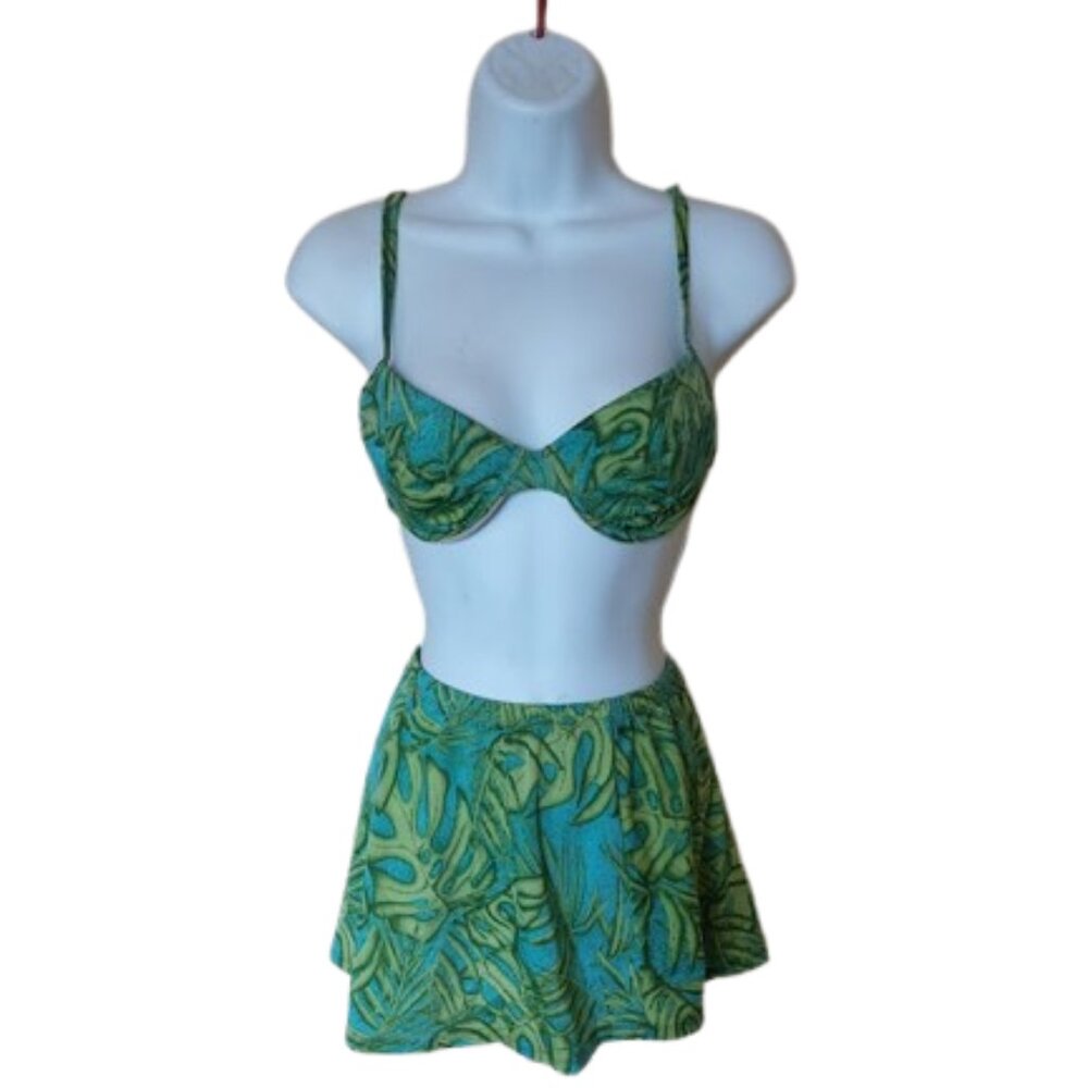 Green Printed Swimsuit Bathing Suit Size 8